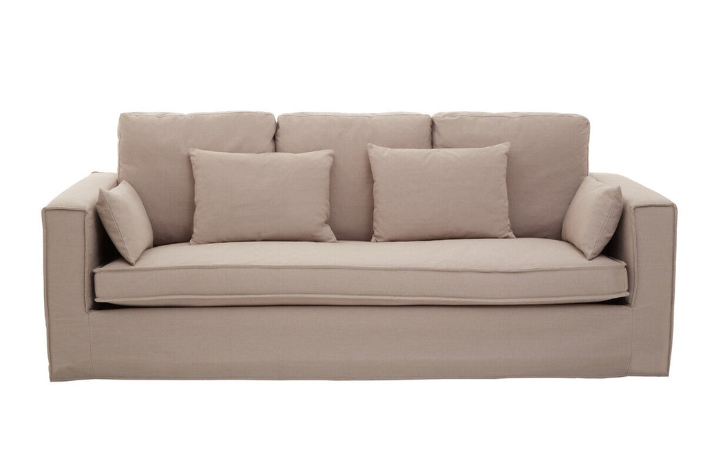 Orsina Menton 3-Seater Grey Fabric Sofa – Contemporary Cotton-Linen
