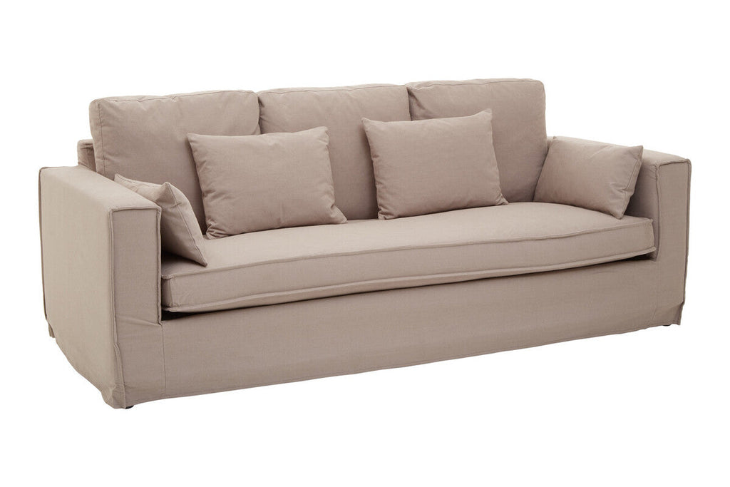 Orsina Menton 3-Seater Grey Fabric Sofa – Contemporary Cotton-Linen