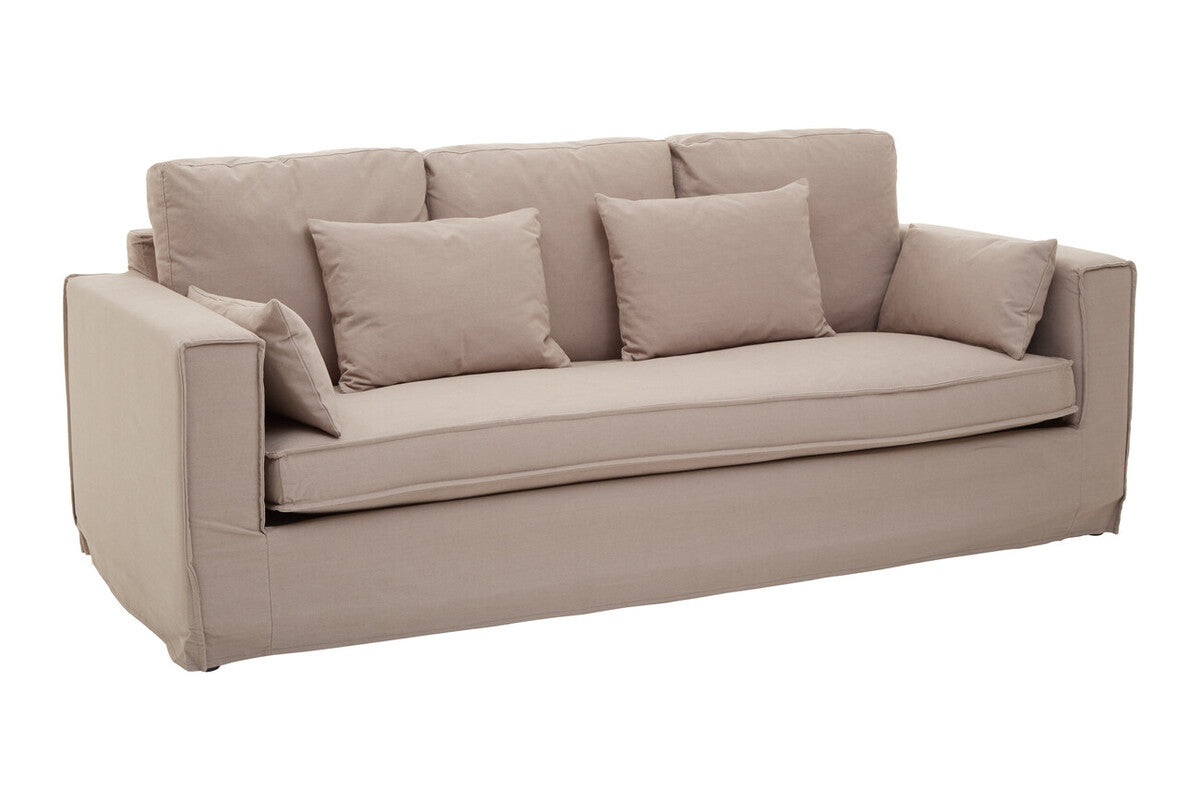 Orsina Menton 3-Seater Grey Fabric Sofa – Contemporary Cotton-Linen
