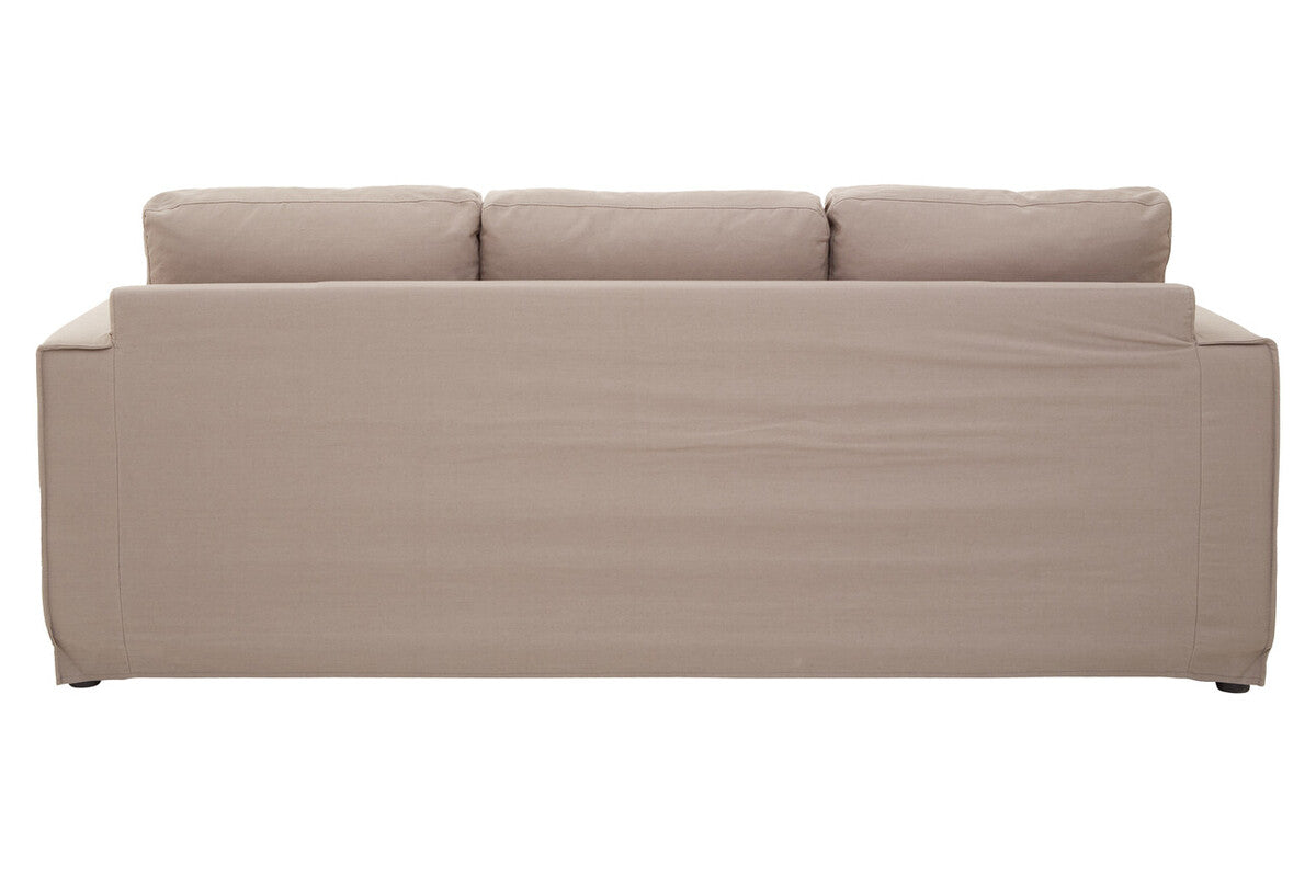 Orsina Menton 3-Seater Grey Fabric Sofa – Contemporary Cotton-Linen