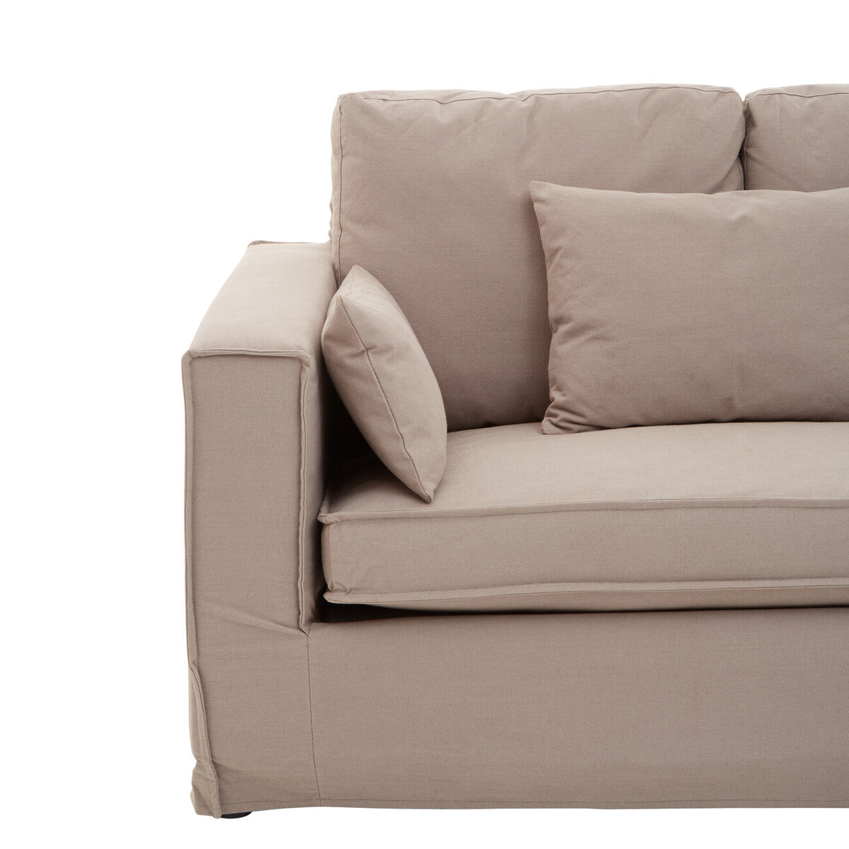 Orsina Menton 3-Seater Grey Fabric Sofa – Contemporary Cotton-Linen