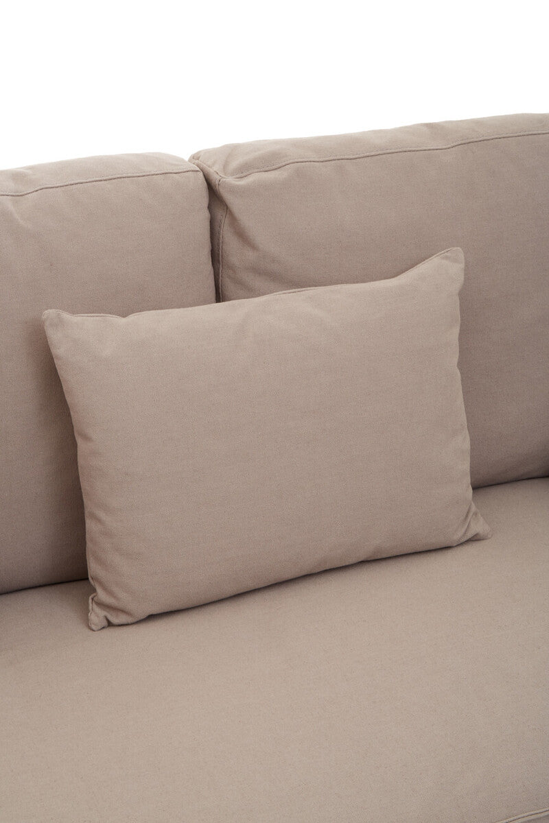Orsina Menton 3-Seater Grey Fabric Sofa – Contemporary Cotton-Linen