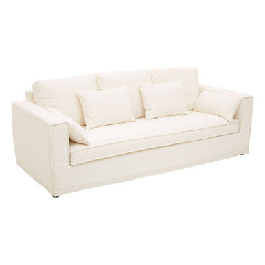 Orsina Menton 3-Seater Cream Sofa – Premium Cotton Linen Blend