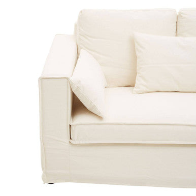 Orsina Menton 3-Seater Cream Sofa – Premium Cotton Linen Blend