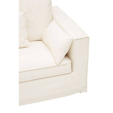 Orsina Menton 3-Seater Cream Sofa – Premium Cotton Linen Blend