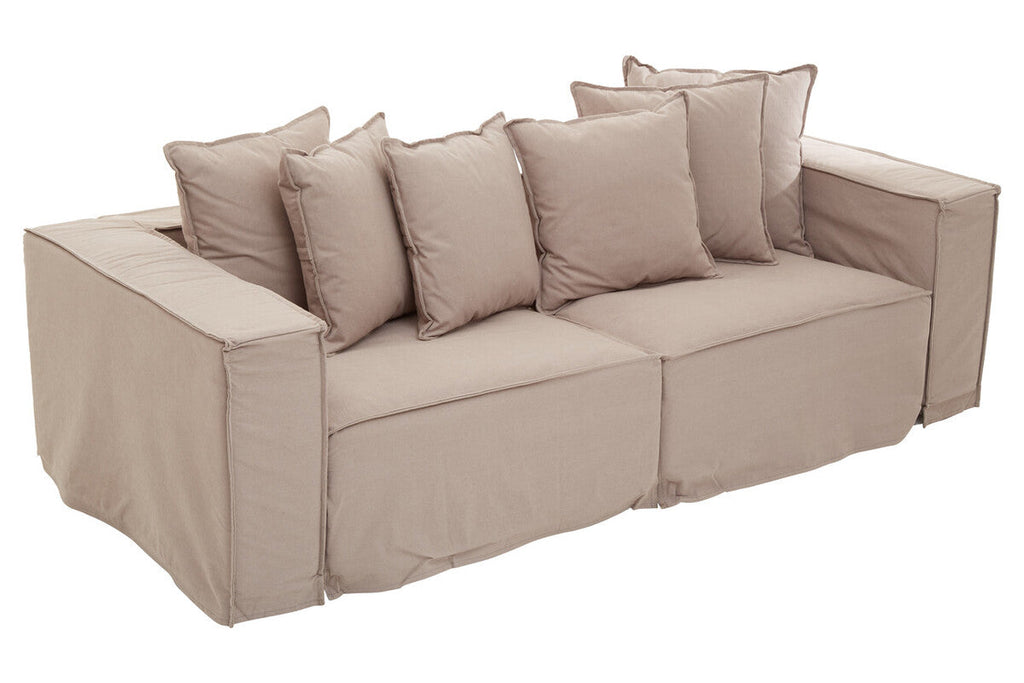 Orsina Marseille 3-Seater Grey Sofa | Modern Cotton-Linen Blend