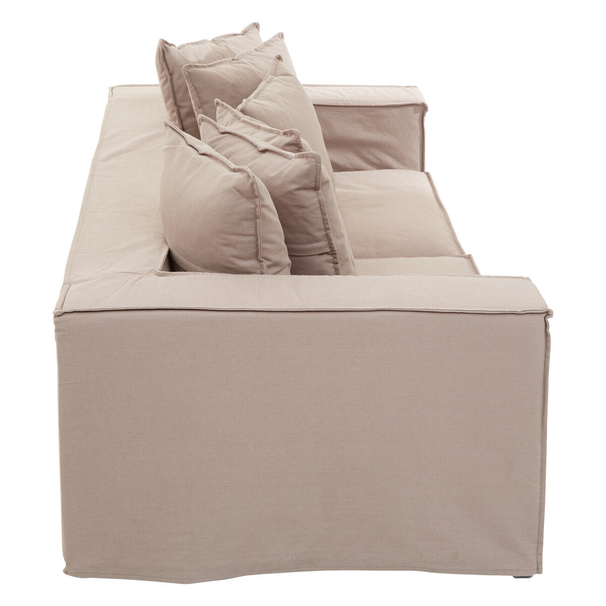 Orsina Marseille 3-Seater Grey Sofa | Modern Cotton-Linen Blend