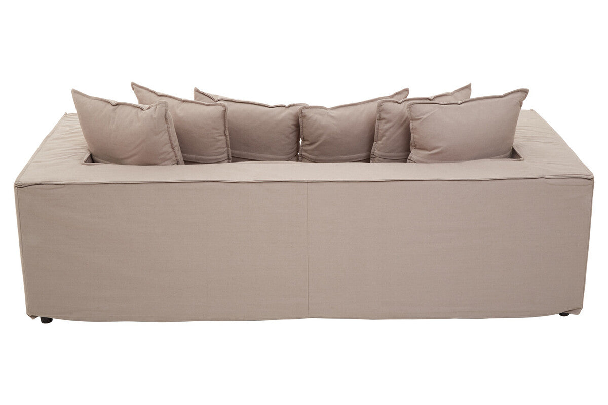Orsina Marseille 3-Seater Grey Sofa | Modern Cotton-Linen Blend