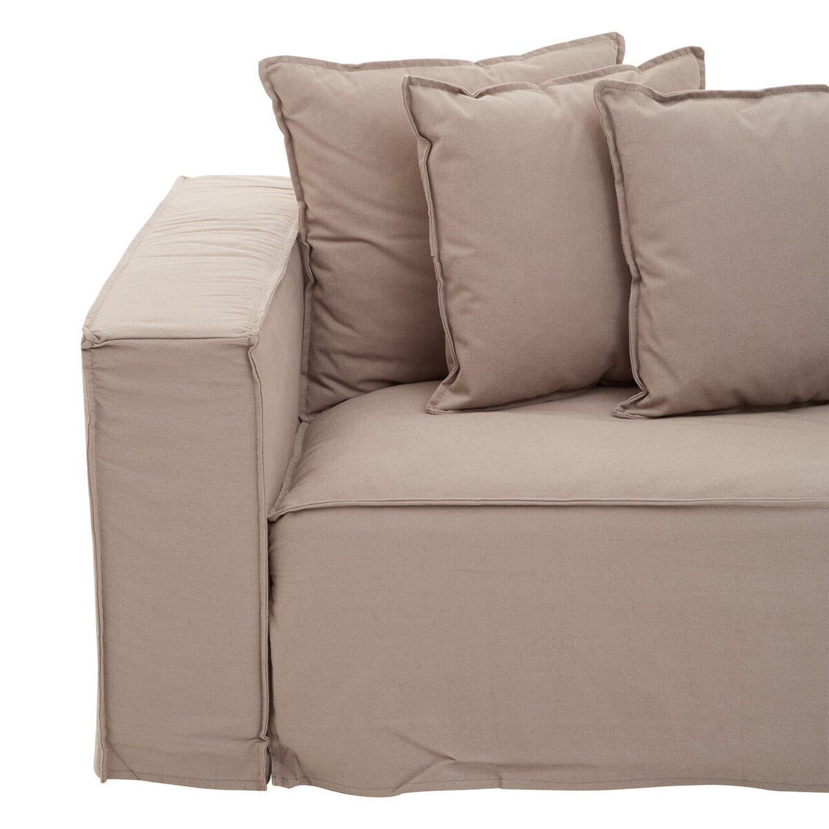 Orsina Marseille 3-Seater Grey Sofa | Modern Cotton-Linen Blend