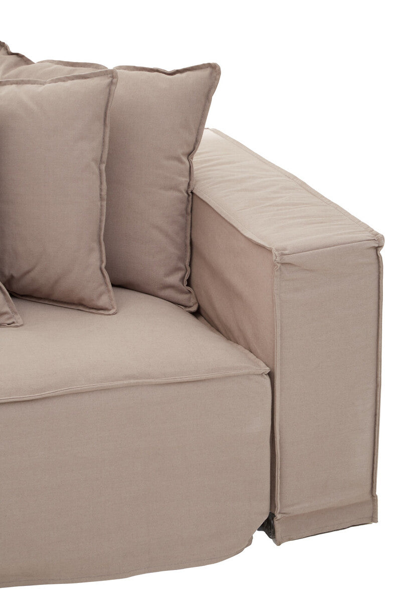 Orsina Marseille 3-Seater Grey Sofa | Modern Cotton-Linen Blend