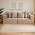 Orsina Marseille 3-Seater Grey Sofa | Modern Cotton-Linen Blend