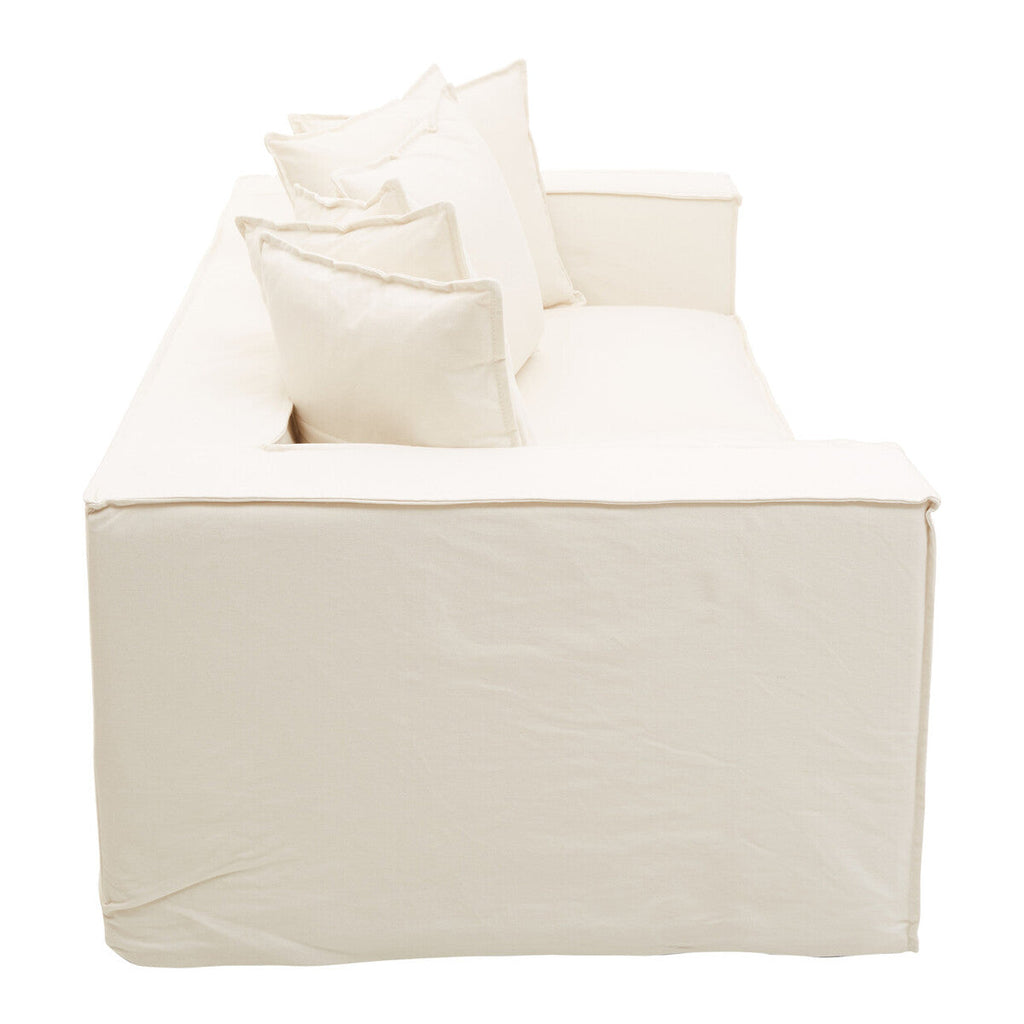 Orsina Marseille 3 Seater Cream Sofa – Linen Blend Modern Lounge