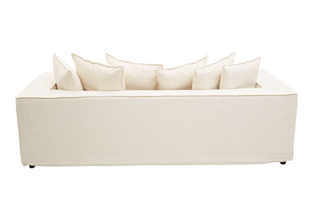 Orsina Marseille 3 Seater Cream Sofa – Linen Blend Modern Lounge