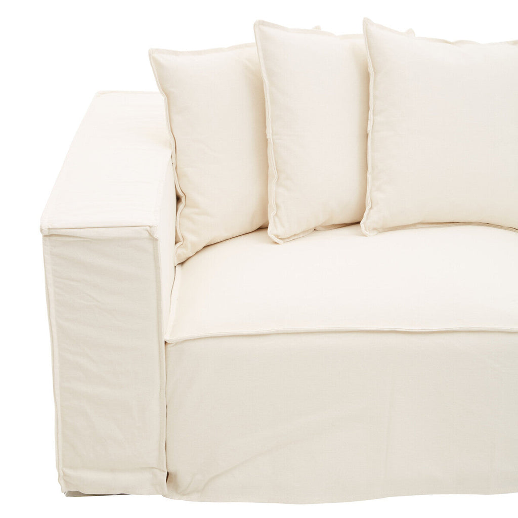 Orsina Marseille 3 Seater Cream Sofa – Linen Blend Modern Lounge