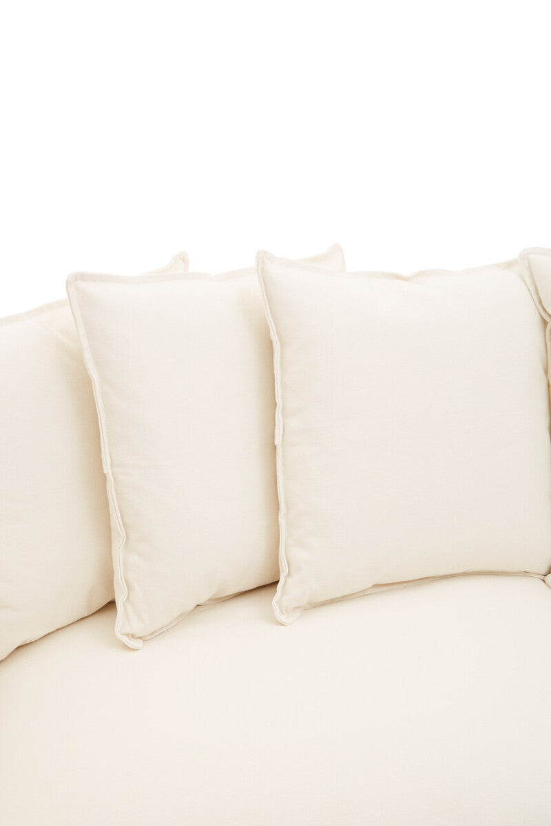 Orsina Marseille 3 Seater Cream Sofa – Linen Blend Modern Lounge