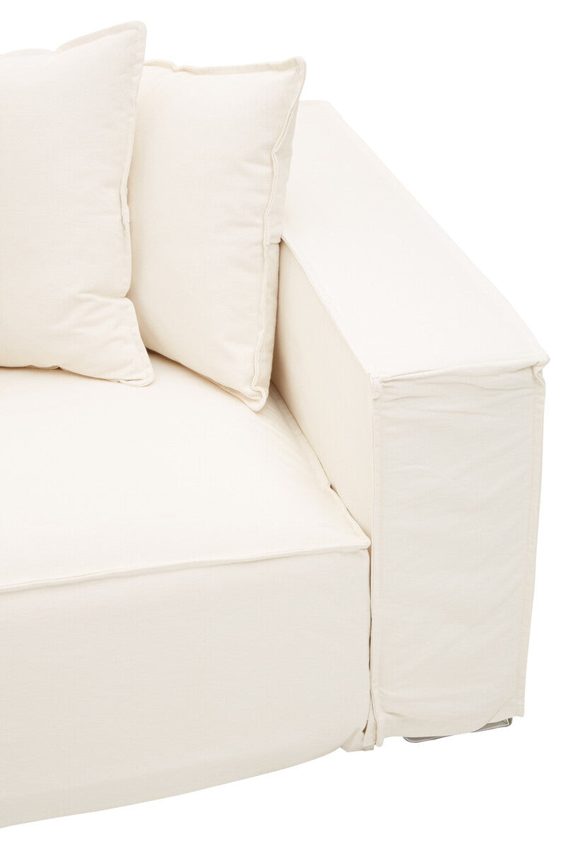 Orsina Marseille 3 Seater Cream Sofa – Linen Blend Modern Lounge