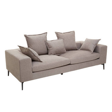 Orsina Avignon 3 Seater Grey Sofa – Modern Polyester Living Room Couch