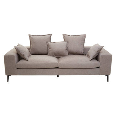 Orsina Avignon 3 Seater Grey Sofa – Modern Polyester Living Room Couch