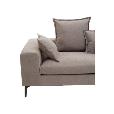 Orsina Avignon 3 Seater Grey Sofa – Modern Polyester Living Room Couch