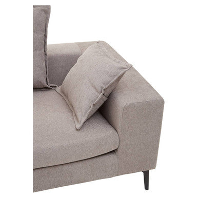 Orsina Avignon 3 Seater Grey Sofa – Modern Polyester Living Room Couch