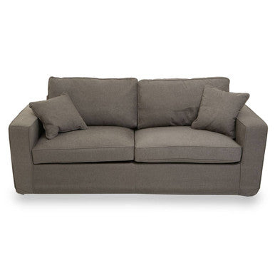 Orsina Valensole 3-Seater Grey Fabric Sofa – Contemporary Living Room