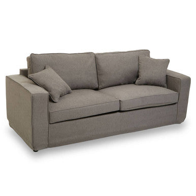 Orsina Valensole 3-Seater Grey Fabric Sofa – Contemporary Living Room