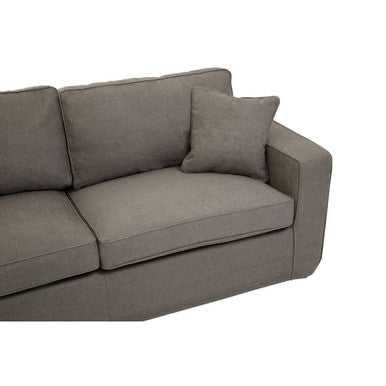 Orsina Valensole 3-Seater Grey Fabric Sofa – Contemporary Living Room
