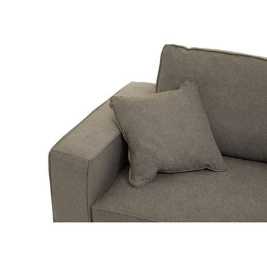 Orsina Valensole 3-Seater Grey Fabric Sofa – Contemporary Living Room