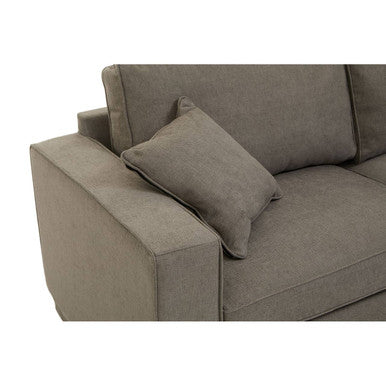 Orsina Valensole 3-Seater Grey Fabric Sofa – Contemporary Living Room