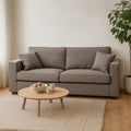 Orsina Valensole 3-Seater Grey Fabric Sofa – Contemporary Living Room