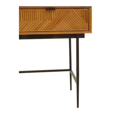 Orsina Jakara Natural Wood Effect Console Table with 2 Drawers