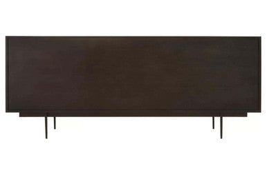 Orsina Jakara Black Sideboard – Carved 4-Door 3-Drawer Storage