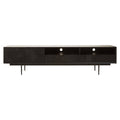 Orsina Jakara Black Media Unit – 200cm Carved Wood TV Stand Console