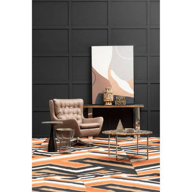 Orsina Rabia Agate Stone Coffee Table – Round Stainless Steel Cross Base