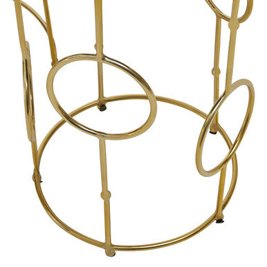 Orsina Rabia Gold Nesting Side Tables | Set of 2 Mirrored Accent Tables