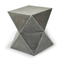 Orsina Rabia Inverted Triangular Stool – Antique Zinc Metal Side Table