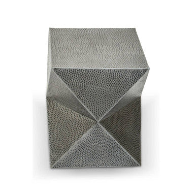 Orsina Rabia Inverted Triangular Stool – Antique Zinc Metal Side Table
