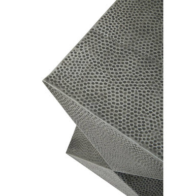 Orsina Rabia Inverted Triangular Stool – Antique Zinc Metal Side Table