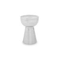 Orsina Rabia Silver Hammered Aluminium Accent Table with Tapered Base