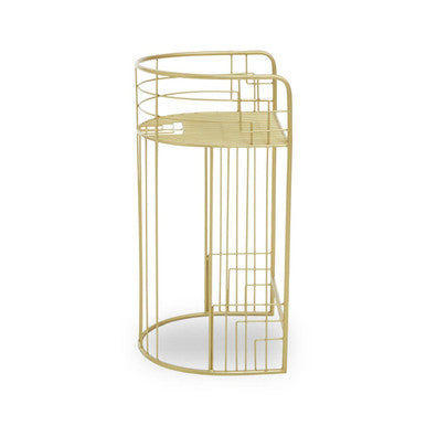 Orsina Rabia Gold Bar Stool – Modern Minimalist Wireframe Bar Chair