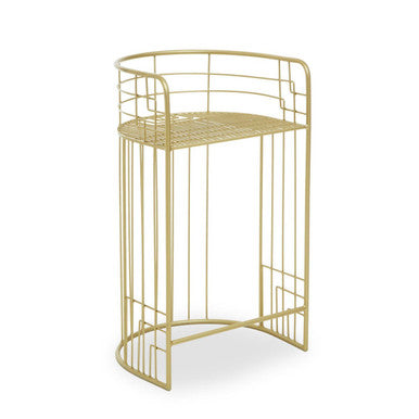 Orsina Rabia Gold Bar Stool – Modern Minimalist Wireframe Bar Chair