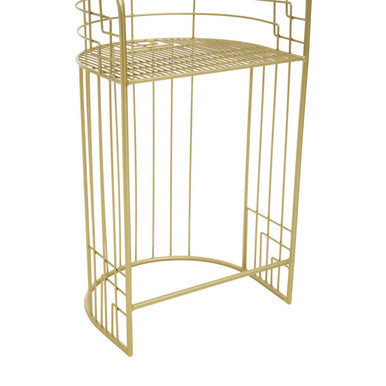 Orsina Rabia Gold Bar Stool – Modern Minimalist Wireframe Bar Chair