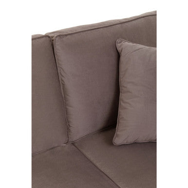 Orsina Ralph 3 Seater Mink Velvet Sofa – Luxury Modern Living Room Seating