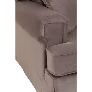 Orsina Ralph 3 Seater Mink Velvet Sofa – Luxury Modern Living Room Seating