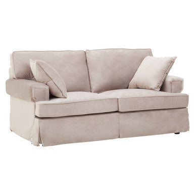 Orsina Ralph 2 Seater Mink Velvet Sofa – Modern Compact Two-Seater
