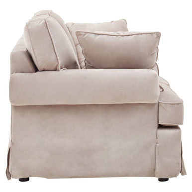 Orsina Ralph 2 Seater Mink Velvet Sofa – Modern Compact Two-Seater