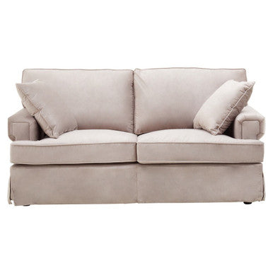 Orsina Ralph 2 Seater Mink Velvet Sofa – Modern Compact Two-Seater