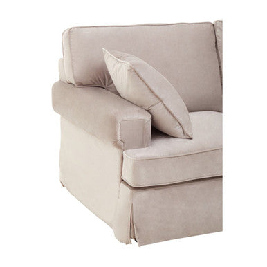 Orsina Ralph 2 Seater Mink Velvet Sofa – Modern Compact Two-Seater