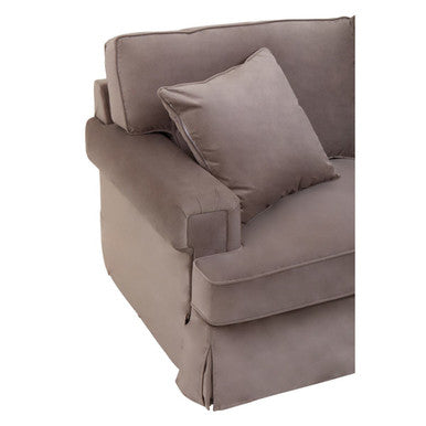 Orsina Ralph 3 Seater Right Chaise Sofa | Mink Velvet Upholstery