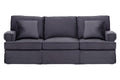 Orsina Ralph 3-Seater Black Velvet Sofa – Modern Deep Cushion Lounge